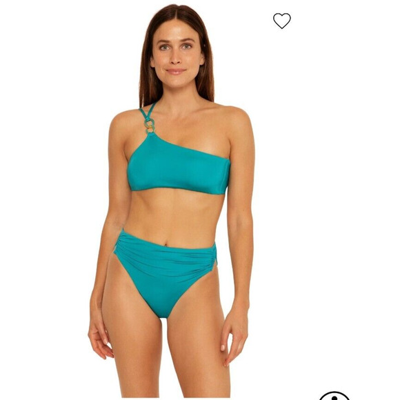 New Trina Turk Womens Monaco Chain Bikini Two Piece Swimsuit Green Size 8- $186 - Picture 1 of 11